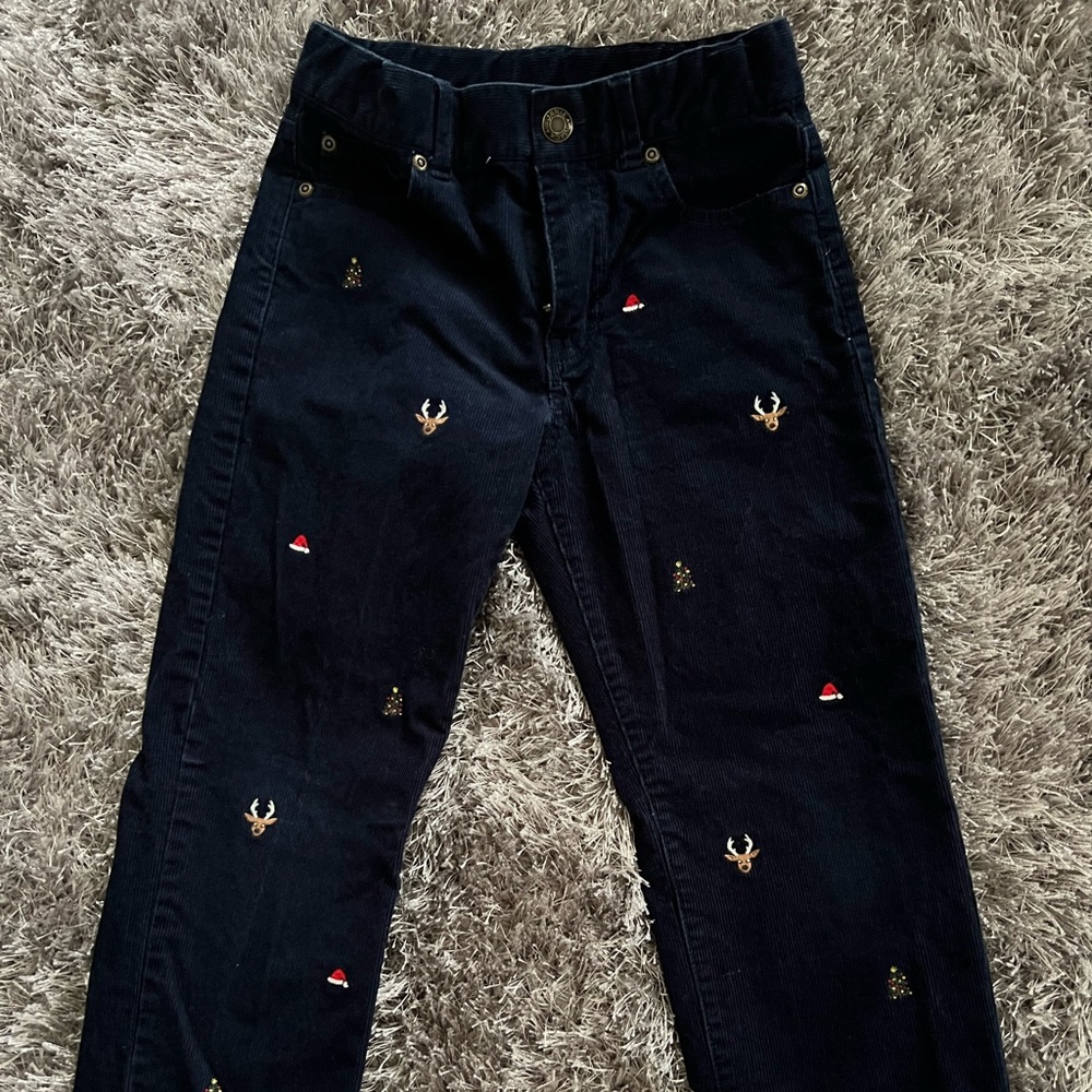 Janie Jack holiday embroidered pants BOYS 7